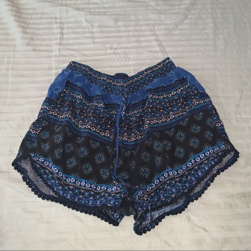 Hollister Blue Tribal Shorts